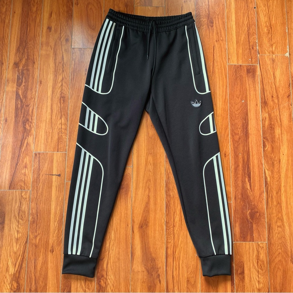 Adidas Black Printed Joggers